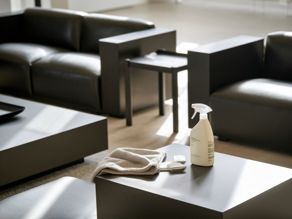 czyszczenie czarnych mebli matowych