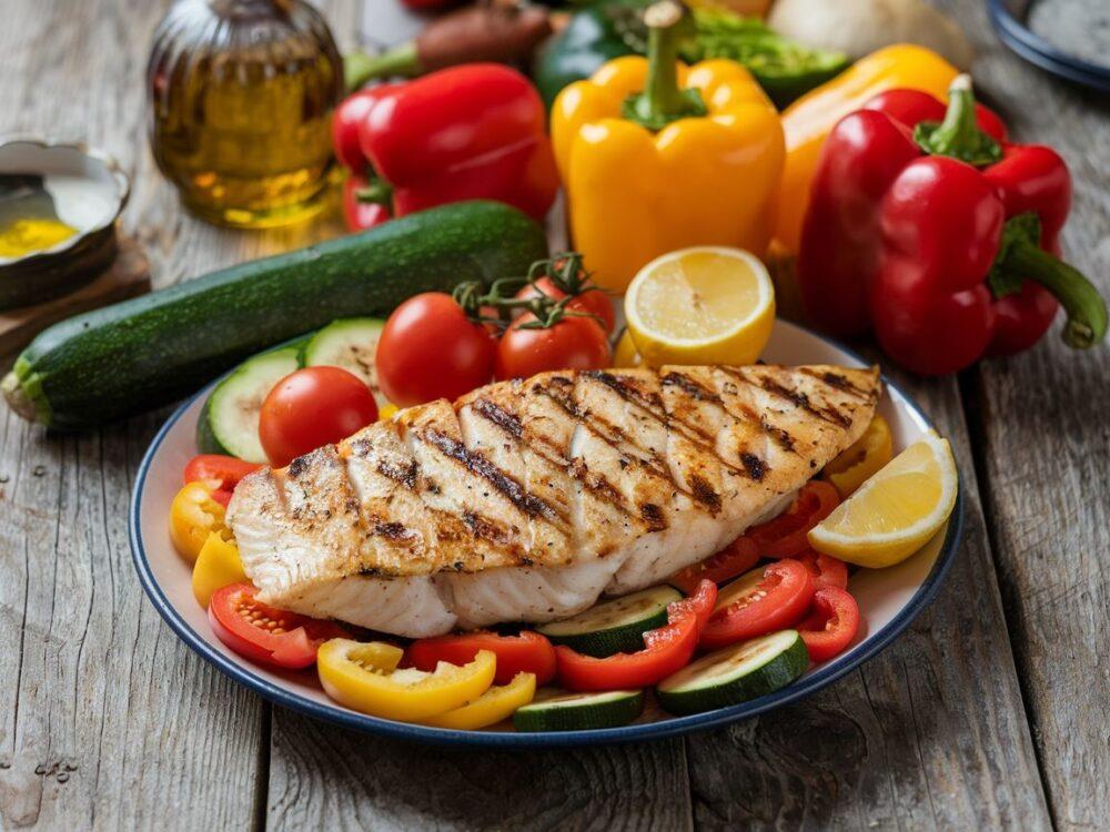 danie rybne z warzywami