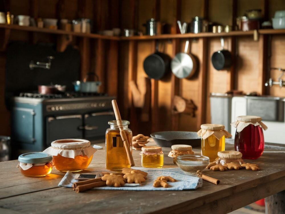 drewniana łyżka do miodu