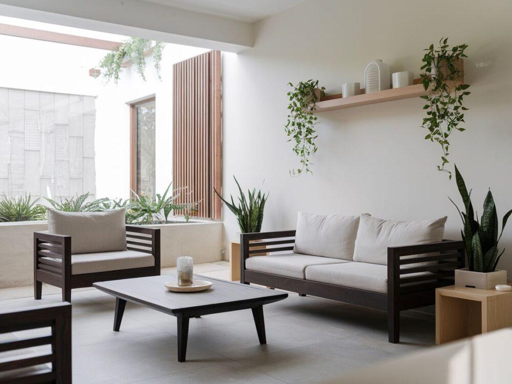 eleganckie połączenie ciemnych i jasnych elementów