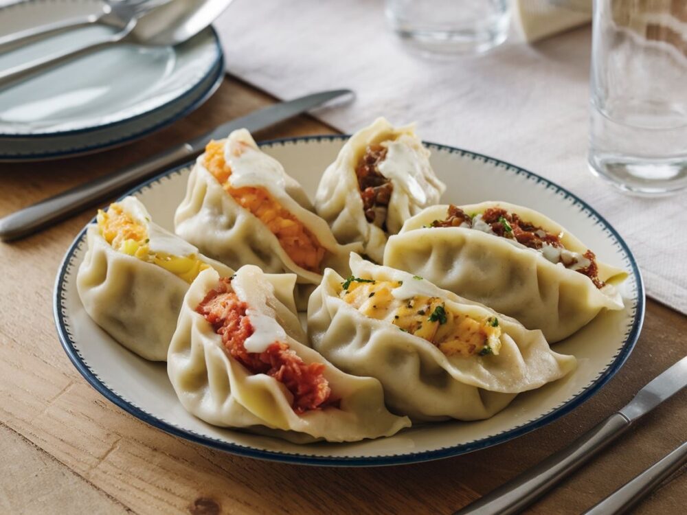 gotowanie klusek na parze