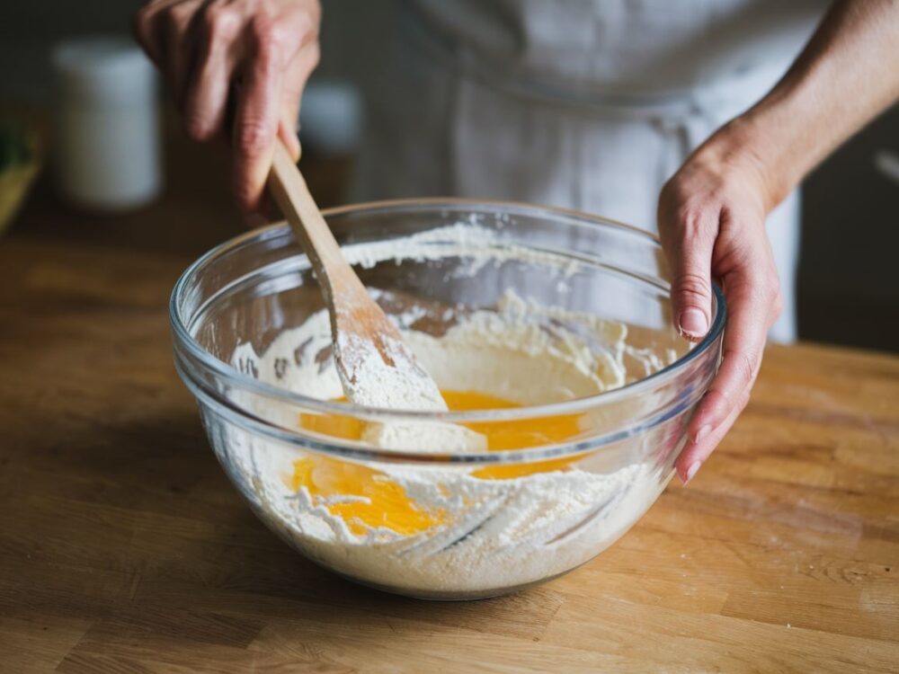 miska z ciastem na krokiety