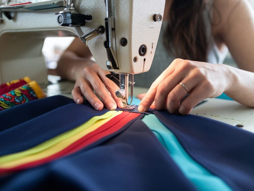 narzędzia krawieckie przy sukience