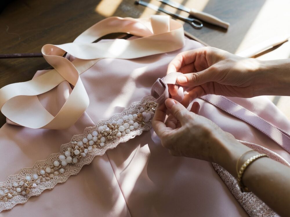 ozdobny pasek do sukienki