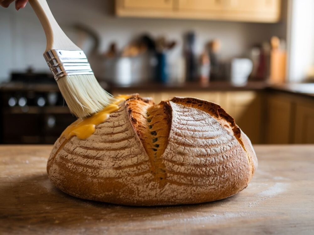 pędzel kuchenny i chleb