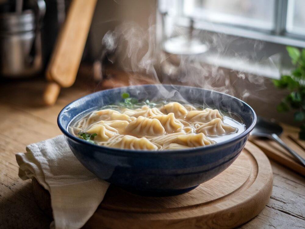 tradycyjny rosół z kluskami