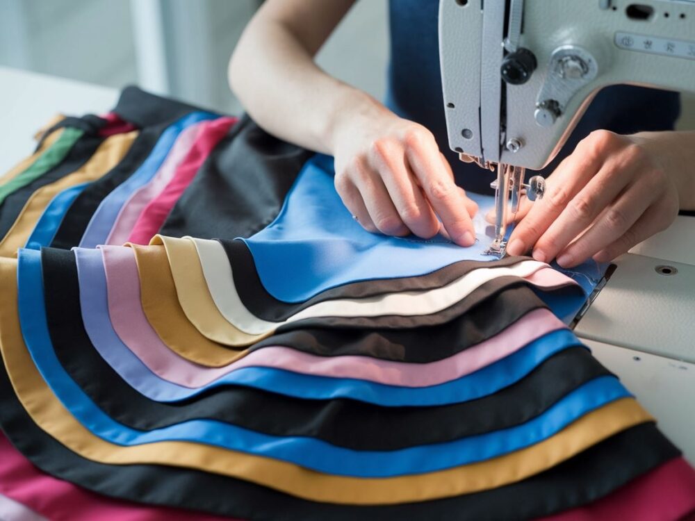 wstawki materiałowe w sukience